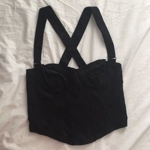 Corduroy Bustier Corset Top